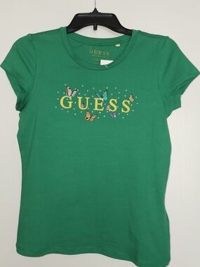 GUESS Green Ladies Short Sleeve T-shirt